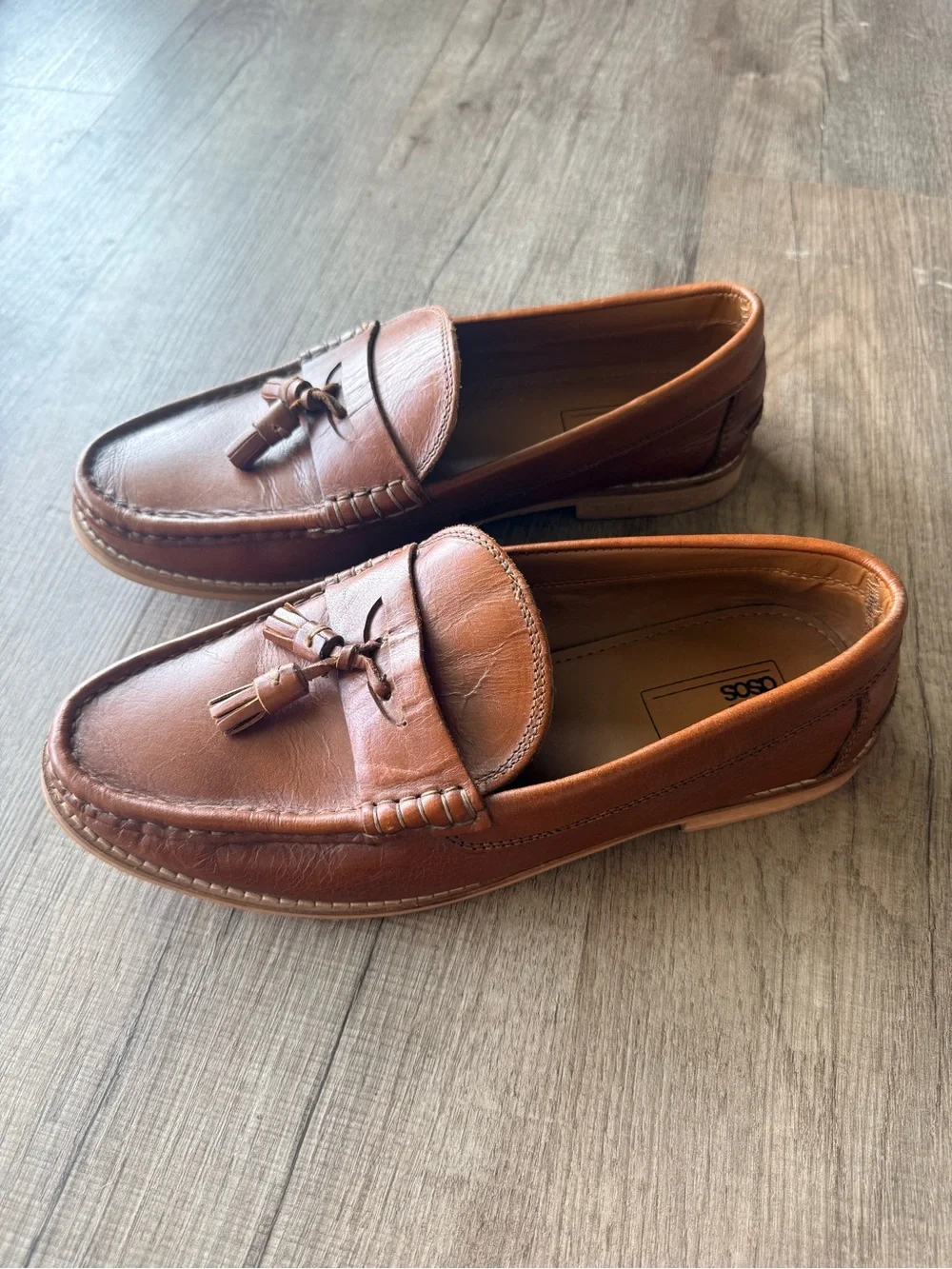 ASOS Men's Brown Leather Tassel Loafers